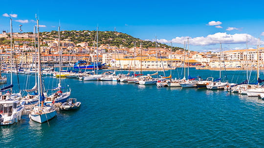 A view towards the harbour in Sète, France